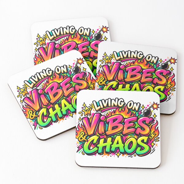 Item preview, Living on Vibes & Chaos designed and sold by HANG ON STUDIO .