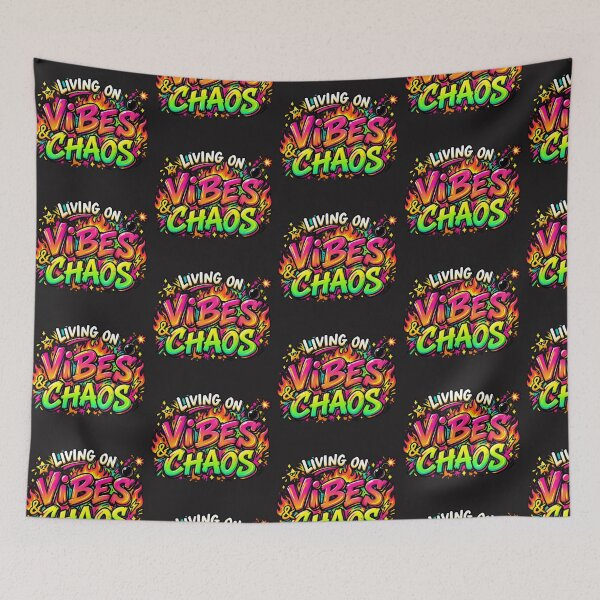 Item preview, Living on Vibes & Chaos designed and sold by HANG ON STUDIO .