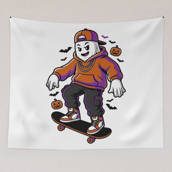 Item preview, Ghost Skater Chain Streetwear Halloween designed and sold by Ranpict.