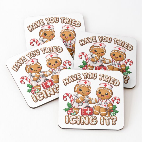 Item preview, Have You Tried Icing It Gingerbread Nurses designed and sold by skyartdesign.