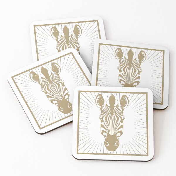 Item preview, Gold Zebra Head Animal Sunburst Geometric  designed and sold by HYPNK.