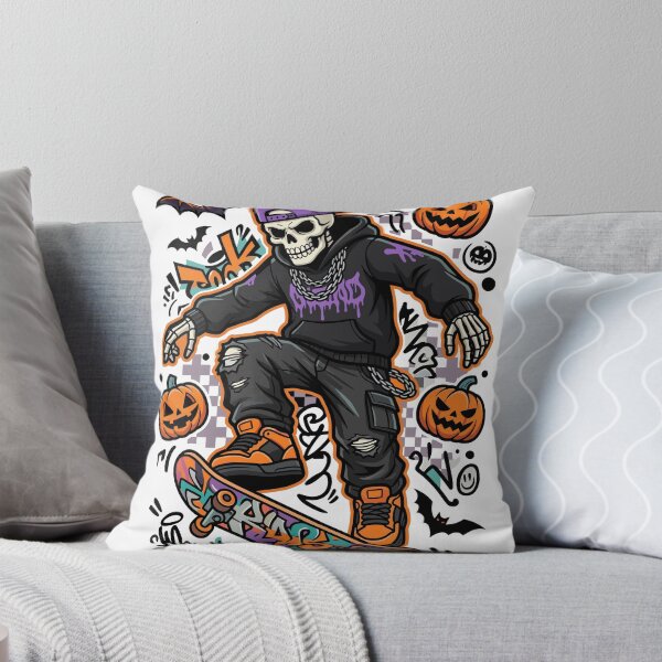 Item preview, Skeleton Graffiti Skater Halloween Streetwear designed and sold by Ranpict.