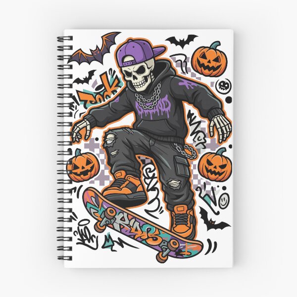 Item preview, Skeleton Graffiti Skater Halloween Streetwear designed and sold by Ranpict.
