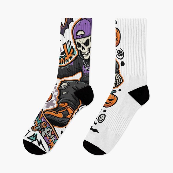 Item preview, Skeleton Graffiti Skater Halloween Streetwear designed and sold by Ranpict.