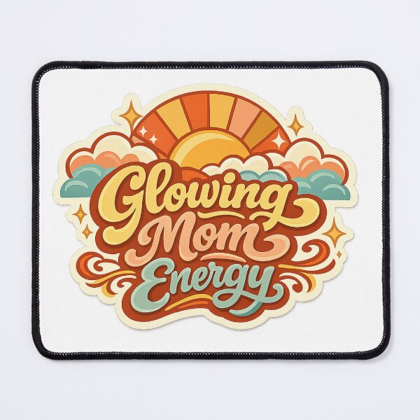 Item preview, Glowing Mom Energy Retro Sunshine Motherhood Groovy Mom Gift Art Design designed and sold by inkoutninja.