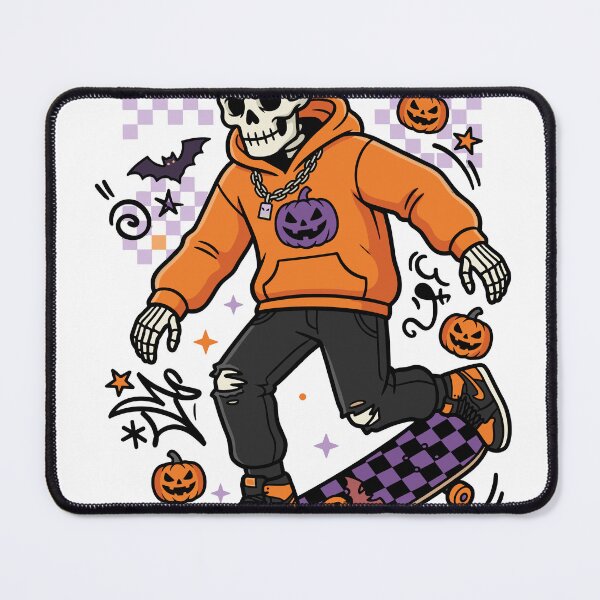 Item preview, Skeleton Skater Pumpkin Streetwear Halloween designed and sold by Ranpict.