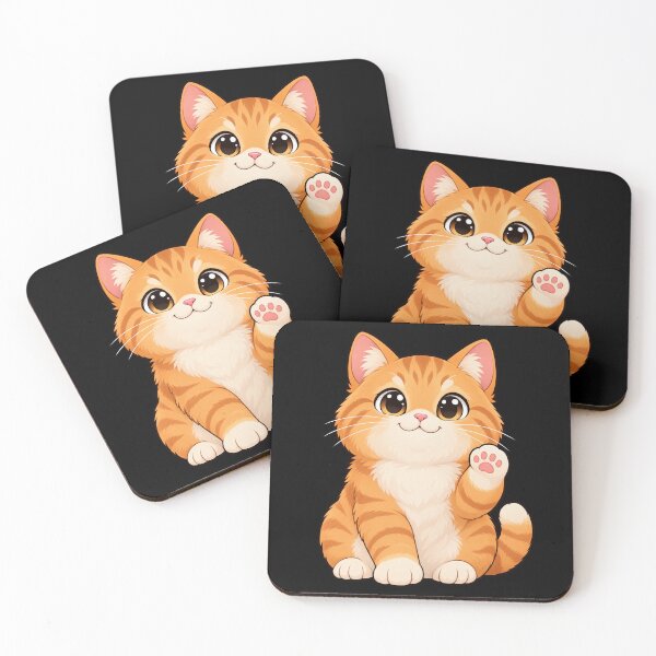 Item preview, Cute Waving Ginger Cat designed and sold by JokerH.