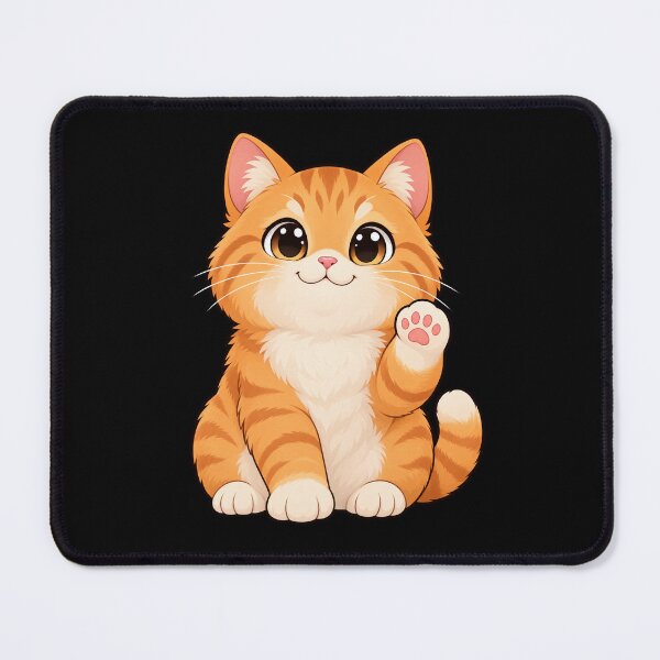 Item preview, Cute Waving Ginger Cat designed and sold by JokerH.