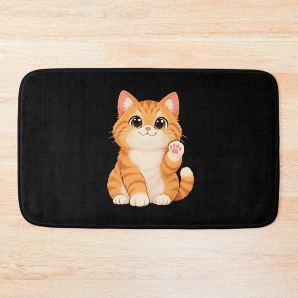 Item preview, Cute Waving Ginger Cat designed and sold by JokerH.