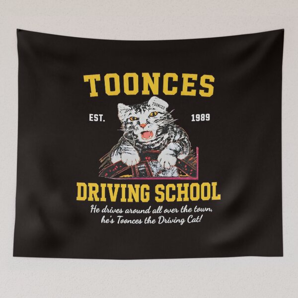 Item preview, Toonces Driving School Est 1989 Funny Cat Retro  designed and sold by PIVASA.