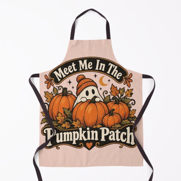 Item preview, Meet Me In The Pumpkin Patch – Vintage Ghost & Pumpkin Halloween Design designed and sold by Sanika arts .