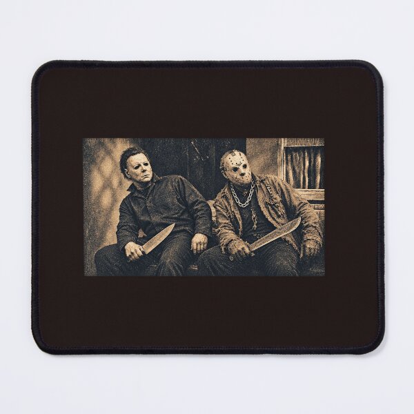 Item preview, Michael-Myers And Jason-Voorhees Chilling Together Vintage Horror designed and sold by YAWO-PAE.