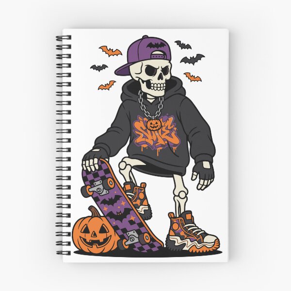 Item preview, Skeleton Skater Hoodie Streetwear Halloween designed and sold by Ranpict.