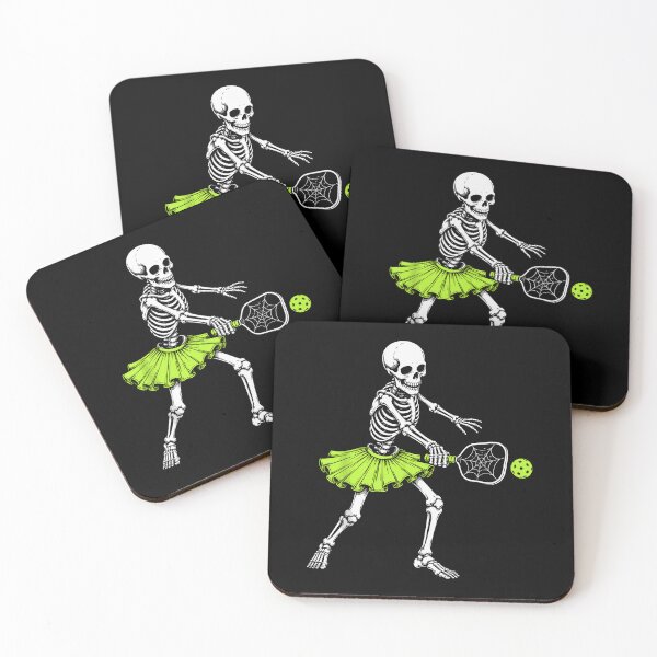 Item preview, Spooky Dink Spooky Pickleball Halloween Skeleton Drawing designed and sold by ZariahNey.
