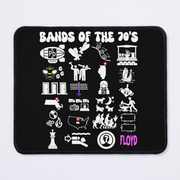 Item preview, Funny Nerdy Iconic Rock Bands Of The 70S designed and sold by Chadtchinski8.