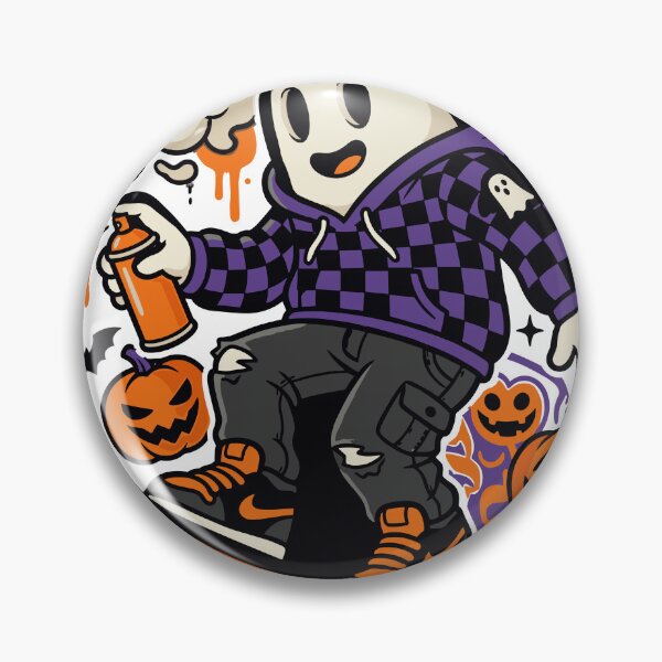 Item preview, Ghost Skater Spray Paint Streetwear Halloween designed and sold by Ranpict.