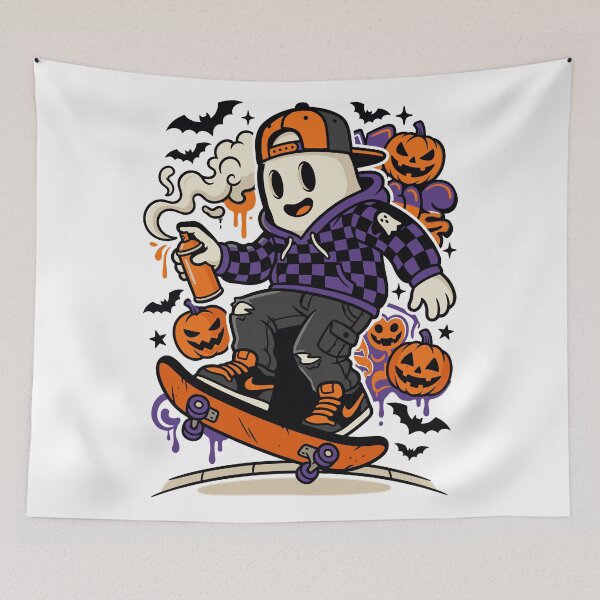Item preview, Ghost Skater Spray Paint Streetwear Halloween designed and sold by Ranpict.