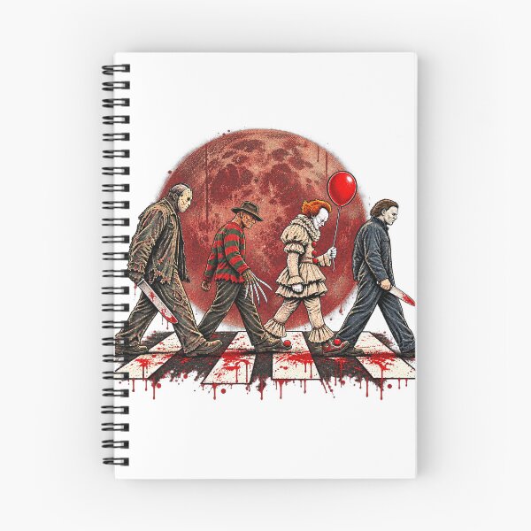 Item preview, Horror Slasher Icons Crossing Bloody Abbey Road Parody designed and sold by YAWO-PAE.