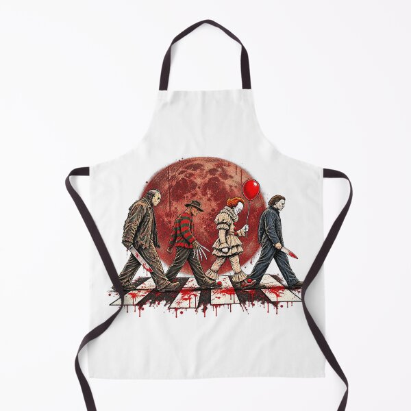 Item preview, Horror Slasher Icons Crossing Bloody Abbey Road Parody designed and sold by YAWO-PAE.