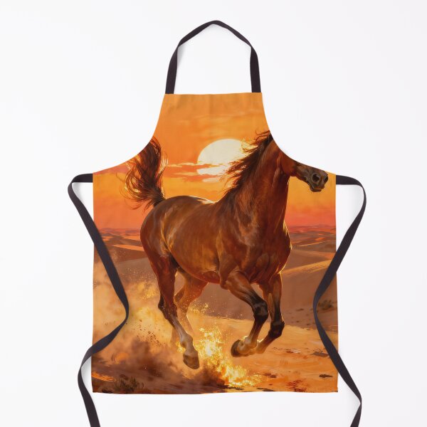 Item preview, Chestnut Horse Running Desert Sunset Golden Dust designed and sold by KAMOCHI Art.