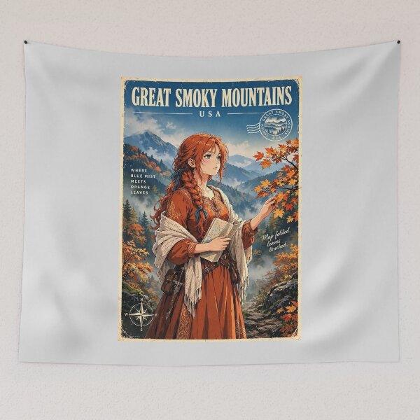 Item preview, USA, Great Smoky Mountains Autumn - Into the Smoky Mountain Mist designed and sold by DibujandoPorfa.