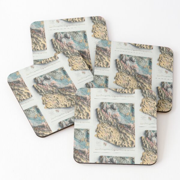 Item preview, 1924 Arizona Geological Relief Map digitally-rendered designed and sold by ThinkAboutMaps.
