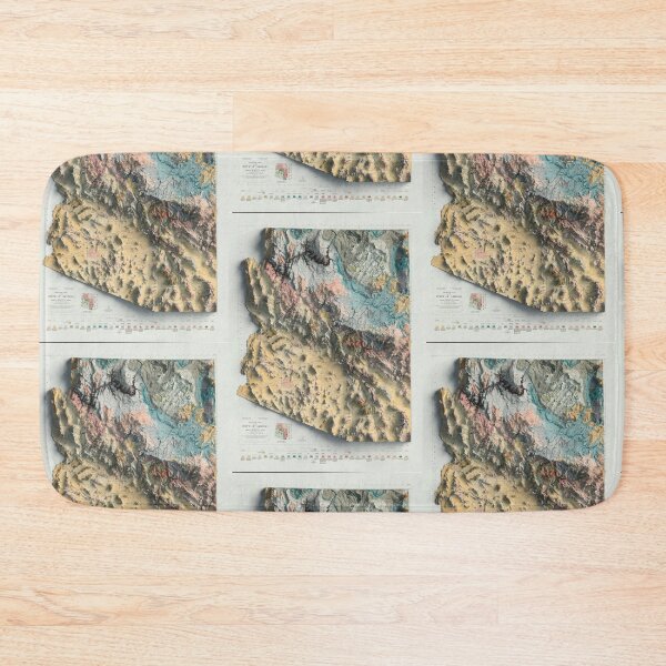 Item preview, 1924 Arizona Geological Relief Map digitally-rendered designed and sold by ThinkAboutMaps.