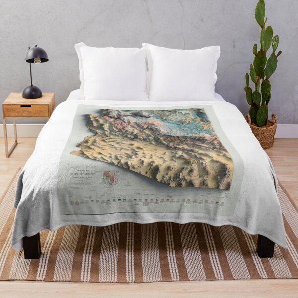 Item preview, 1924 Arizona Geological Relief Map digitally-rendered designed and sold by ThinkAboutMaps.
