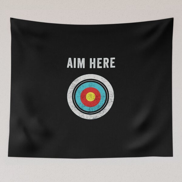 Item preview, Vintage Distressed Bullseye Target Aim Here Graphic designed and sold by PoppyMathy.