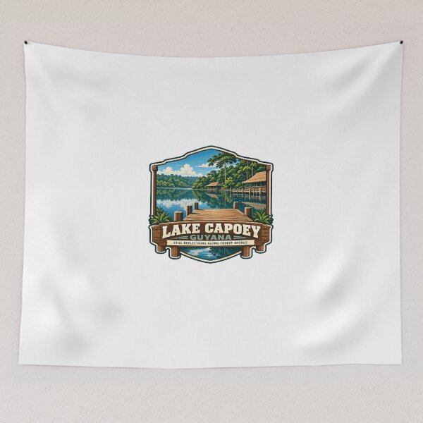 Item preview, Lake Capoey Guyana Still Reflections Along Forest Shores South America Travel Destination designed and sold by Star3NowForMe.