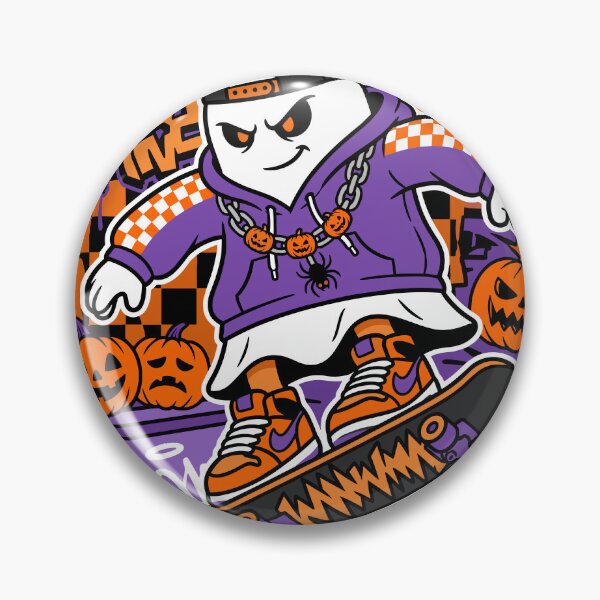 Item preview, Ghost Skater Halloween Graffiti Poster Design designed and sold by Ranpict.