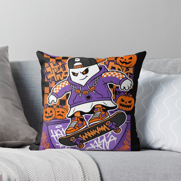 Item preview, Ghost Skater Halloween Graffiti Poster Design designed and sold by Ranpict.
