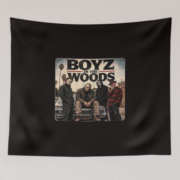 Item preview, Boyz In The Woods Horror Villains Movie Mashup Parody designed and sold by YAWO-PAE.