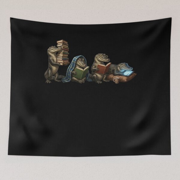 Item preview, Alligator Book Reader Reading Dog Lover designed and sold by dian-rody-crest.