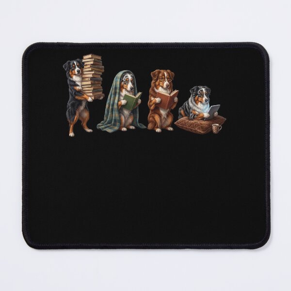 Item preview, Australian Shepherd Book Reader Reading Dog Lover designed and sold by dian-rody-crest.