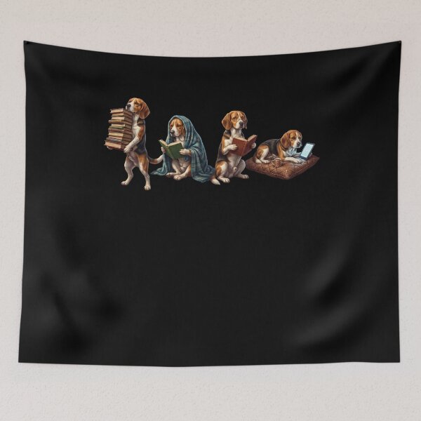 Item preview, Beagle Book Reader Reading Dog Lover designed and sold by dian-rody-crest.