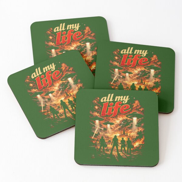 Item preview, All My Life Retro Sci-Fi UFO Invasion Art designed and sold by CuriousKingShop.
