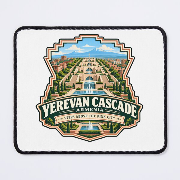 Item preview, Yerevan Cascade Armenia Steps Above The Pink City Armenian Heritage Travel Landmark designed and sold by RetroMini2026.