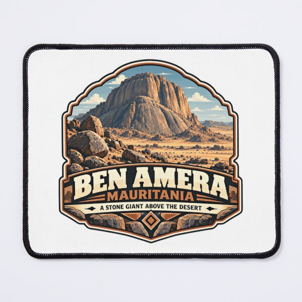 Item preview, Ben Amera Mauritania A Stone Giant Above The Desert Travel Explorer Mountain designed and sold by Star3NowForMe.