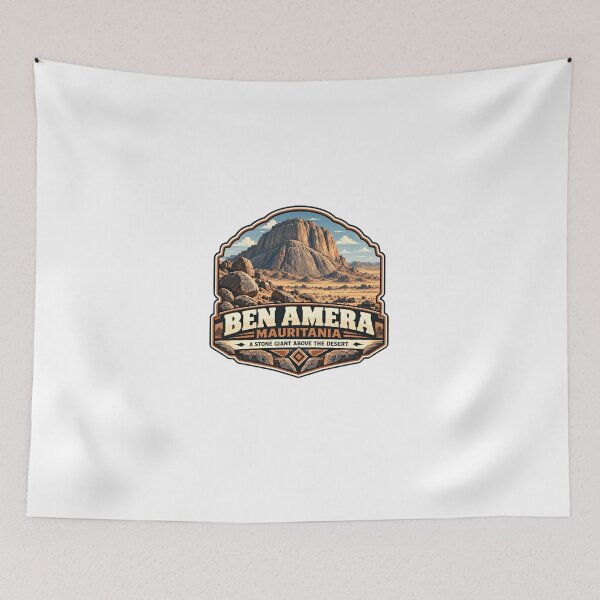 Item preview, Ben Amera Mauritania A Stone Giant Above The Desert Travel Explorer Mountain designed and sold by Star3NowForMe.