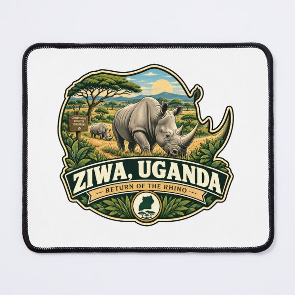 Item preview, Ziwa, Uganda Return Of The Rhino African Wildlife Conservation Safari designed and sold by RetroMini2026.