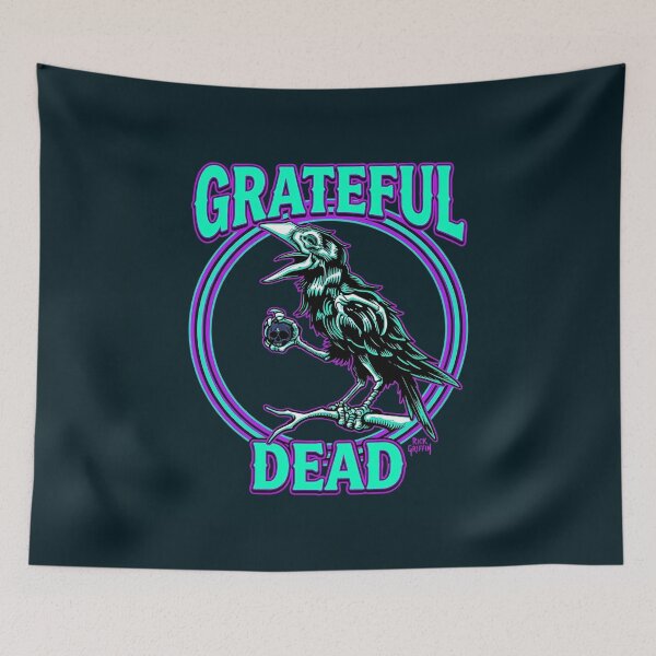 Item preview, Grateful Dead Crow Neon Circle Design designed and sold by ABritTheSun.
