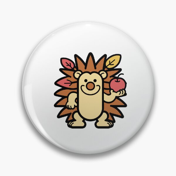 Item preview, Hedgehog with an Apple and Autumn Leaves designed and sold by BysonDesigns.