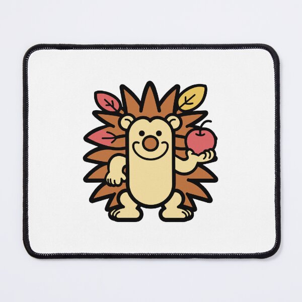 Item preview, Hedgehog with an Apple and Autumn Leaves designed and sold by BysonDesigns.