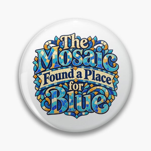 Item preview, Mosaic Blue in Decorative Tiled Lettering Art designed and sold by Bikivuno.