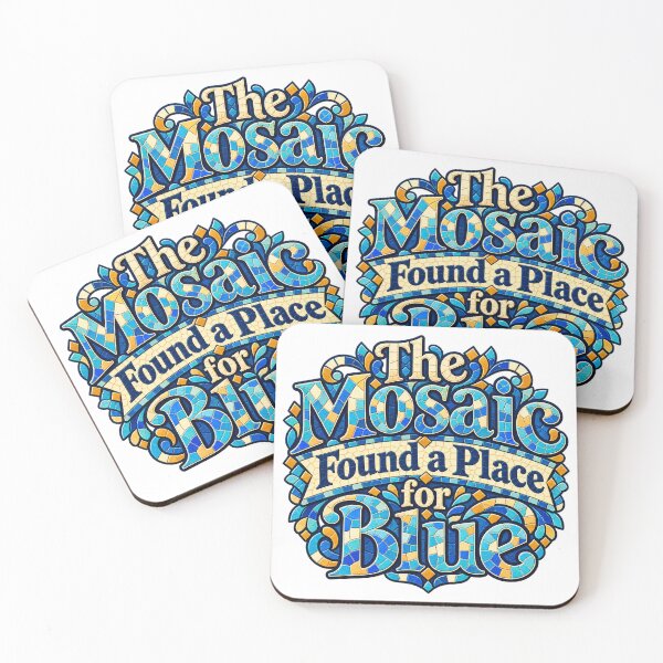 Item preview, Mosaic Blue in Decorative Tiled Lettering Art designed and sold by Bikivuno.