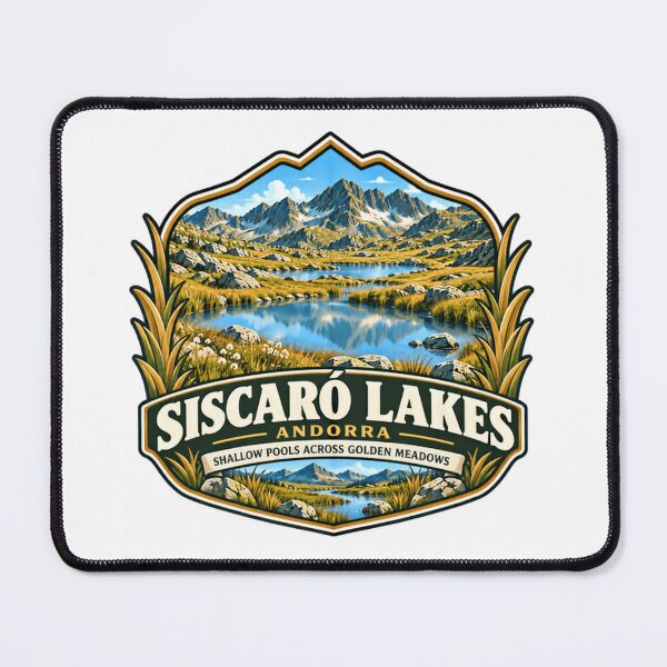 Item preview, Siscaró Lakes Andorra Shallow Pools Across Golden Meadows Travel Hiking Souvenir designed and sold by Star3NowForMe.