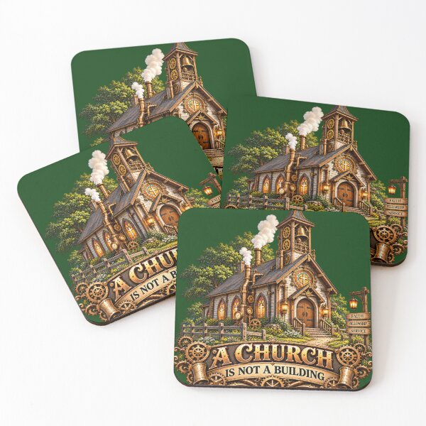 Item preview, A Church is Not a Building, Christian Steampunk Style designed and sold by TheBibleStop.