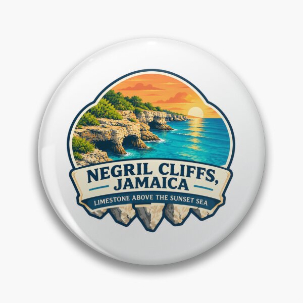 Item preview, Negril Cliffs, Jamaica Limestone Above The Sunset Sea Travel Destination Vacation Souvenir designed and sold by Star3NowForMe.