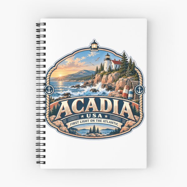 Item preview, Acadia USA First Light On The Atlantic Maine National Park Travel Vacation Souvenir designed and sold by RetroMini2026.